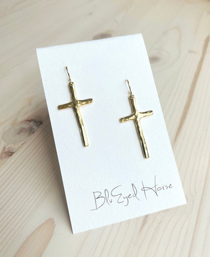 Long Cross Earrings