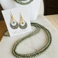 Beaded Wrap Necklace/Bracelet- Olive