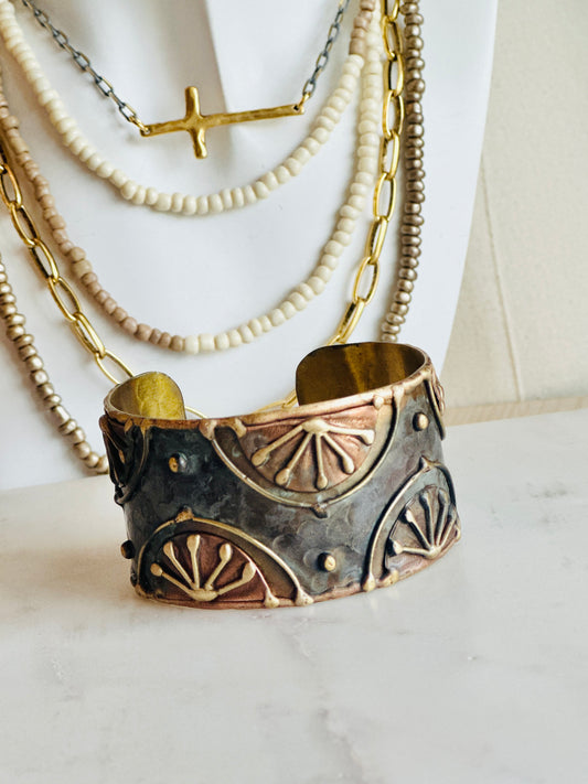 Rustic Sun Patina Cuff