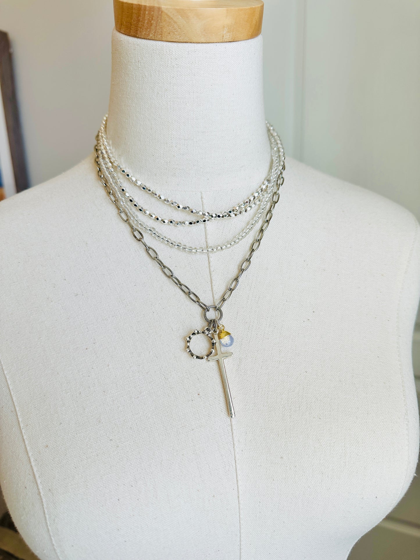 Cross & Crown Necklace