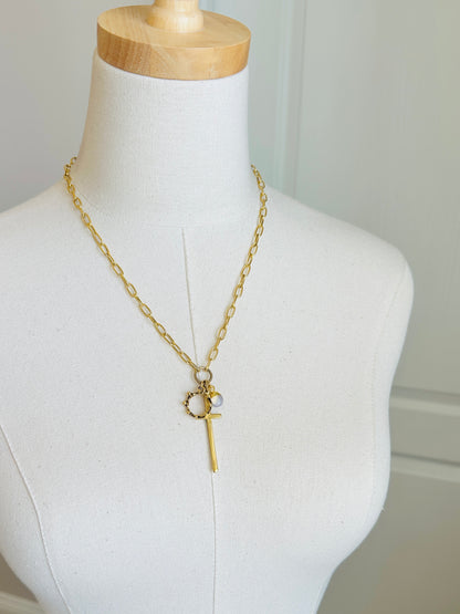 Cross & Crown Necklace