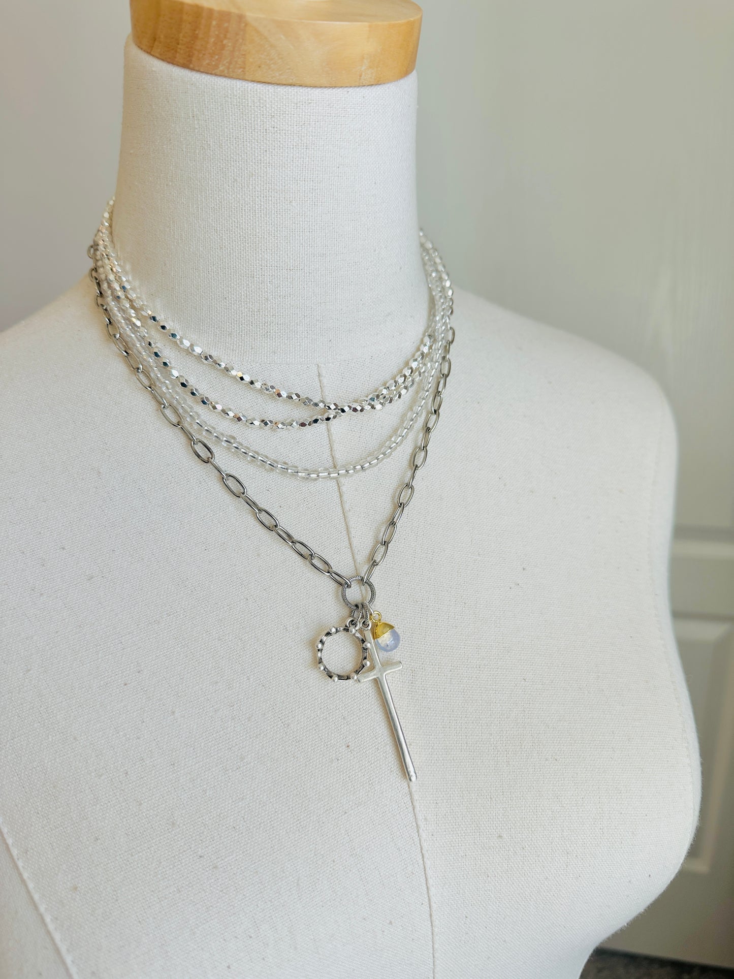 Cross & Crown Necklace