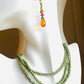 Beaded Wrap Necklace/Bracelet- Olive