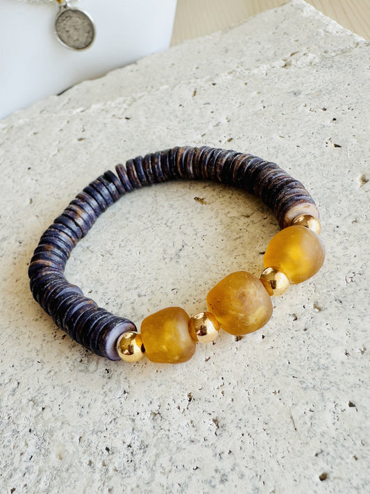 Denali Bracelet- Amber and Plum