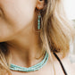 Beaded Wrap Necklace/Bracelet- Turquoise