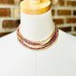 Beaded Wrap Necklace/Bracelet- Iridescent Plum