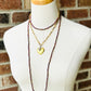 Beaded Wrap Necklace/Bracelet- Iridescent Plum